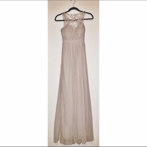 LuLu's Chico lace gray backless dress size XS